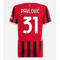 Dámy Fotbalový dres AC Milan Strahinja Pavlovic #31 2024-25 Domácí Krátký Rukáv